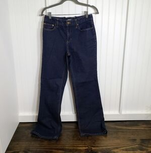 Liz Claiborne Jackie Mid-Rise Stretch Jeans Dark Wash EUC 8